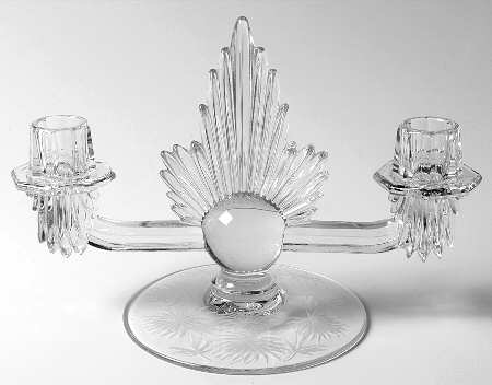 Lido Clear Flame Double Candlestick