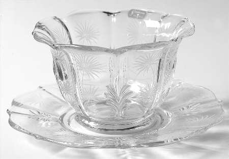 Lido Clear Mayonnaise Bowl & Underplate(Baroque Shape)