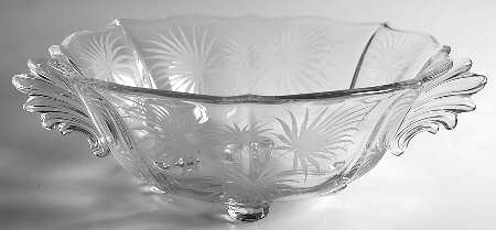 Lido Clear Handled 4-Toed Bowl (Baroque Shape)