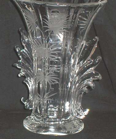 Lido Clear 8" Baroque Handled Flared Vase