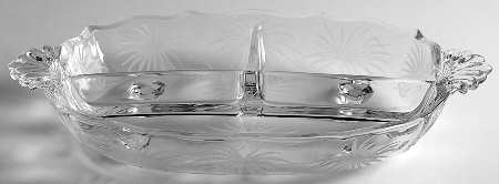 Lido Clear 3 Part Handled Relish (Baroque Shape)