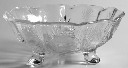 Lido Clear 7" Three-Toed Bon Bon (Baroque Shape)
