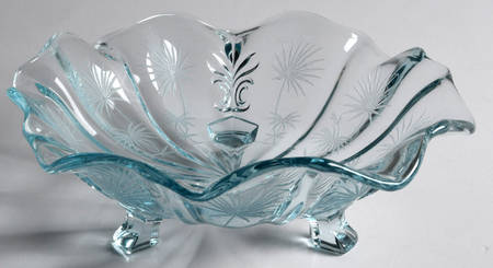 Lido Blue 7" Three-Toed Bon Bon (Baroque Shape)