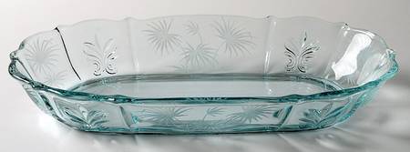 Lido Blue 11" Oval Celery (Baroque Shape)