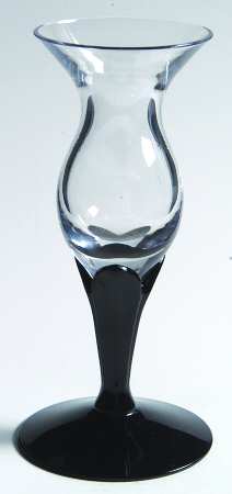 Lotus Ebony Single Light Candlestick