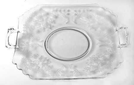 Manor Clear Handled Cake Plate
