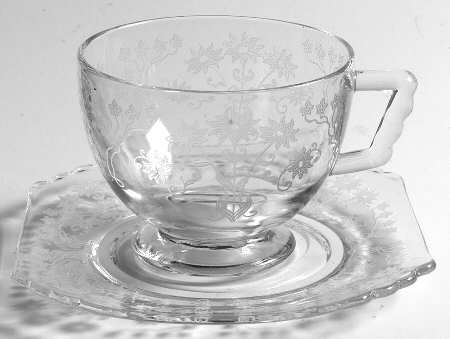 Manor Clear Cup & Saucer Set