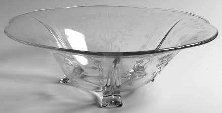 Manor Clear 11" 3-Toed Footed Bowl