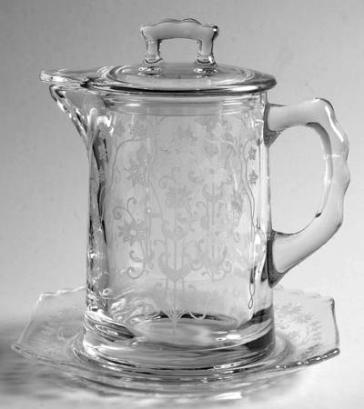 Manor Clear Syrup with Glass Lid and Underplate
