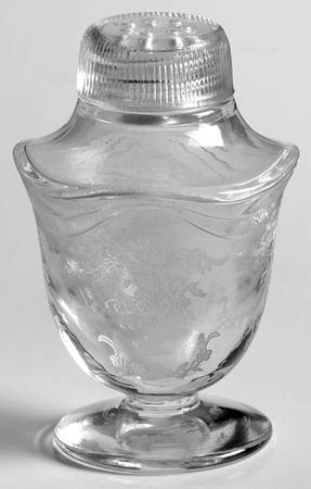Mayflower Footed Shaker Set & Glass Lids