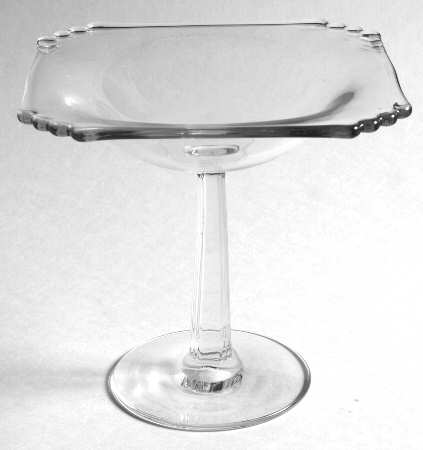 Mayfair Clear Square Compote (Height X Width)