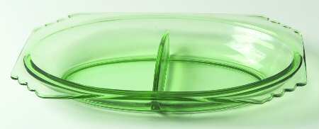 Mayfair Green (Light Green, Line 2419) 9" Oval 2 Part Relish