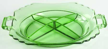 Mayfair Green (Light Green, Line 2419) 10" Square 4 Part Relish