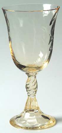 Maypole Yellow Wine Glass