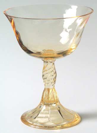 Maypole Yellow Champagne/Tall Sherbet