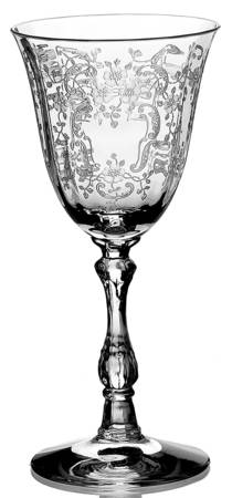 Meadow Rose Clear Wine Glass