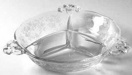 Meadow Rose Clear 8" Round 3 Part Relish