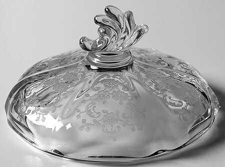 Meadow Rose Clear Lid for Footed Jelly (Baroque Shape)