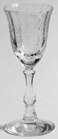 Meadow Rose Clear Cordial Glass