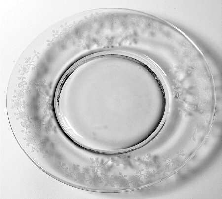 Meadow Rose Clear Salad Plate