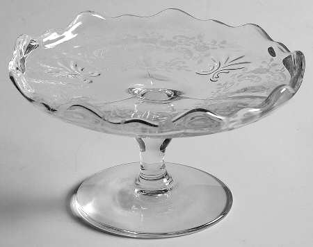 Meadow Rose Clear Cheese Stand (Baroque Shape)