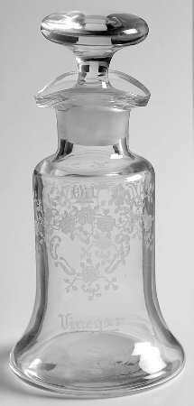Meadow Rose Clear Salad Dressing Bottle & Stopper