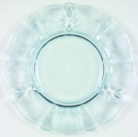 Meadow Rose Blue Salad Plate (Baroque Shape)