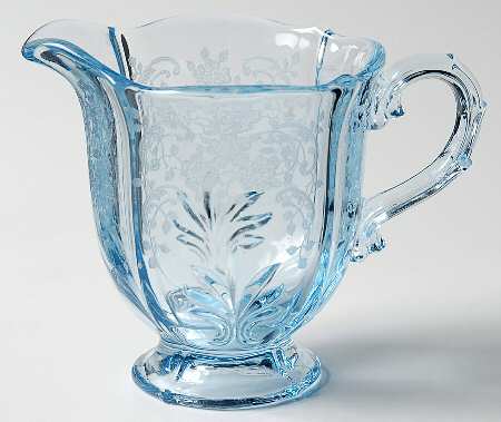 Meadow Rose Blue Footed Creamer (Baroque Shape)