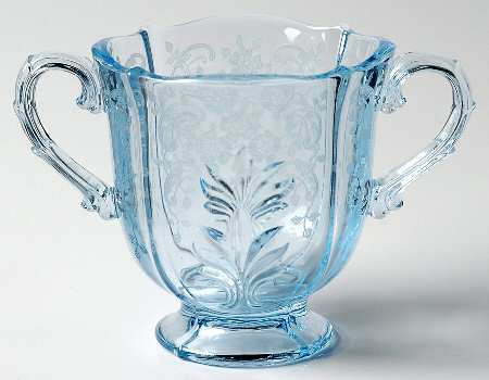 Meadow Rose Blue Open Sugar (Baroque Shape)