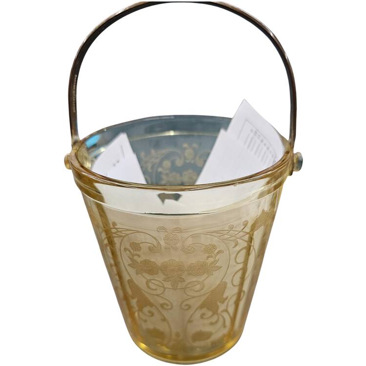 Minuet Yellow (Stem 4020, Yellow Stem) Ice Bucket with Detachable Handle