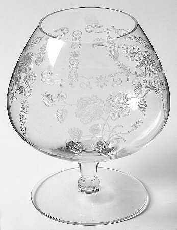 Midnight Rose Brandy Glass