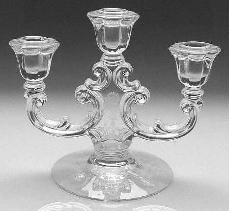Midnight Rose 3 Light Candlestick