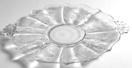 Midnight Rose Handled Cake Plate (Baroque Shape)