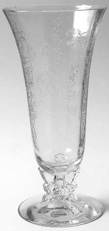 Midnight Rose 9" Footed Flared Vase