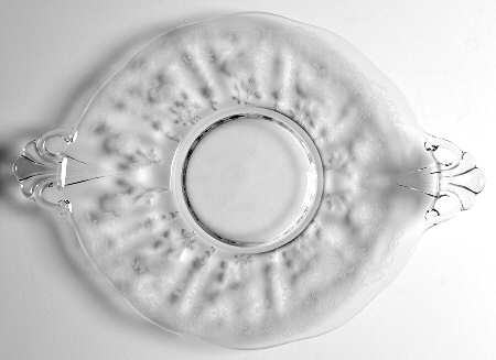 Midnight Rose Handled Cake Plate (Shape 2440)