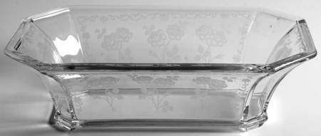 Midnight Rose 11" Footed Oblong Bowl