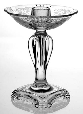 Morning Glory (Stm#6007, Etch #313) 5" Single Light Candlestick
