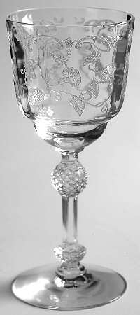 Morning Glory (Stm#6007, Etch #313) Wine Glass