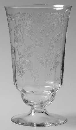 Morning Glory (Stm#6007, Etch #313) Footed Tumbler