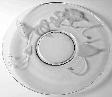 Morning Glory Clear (Frosted, Carving 12) Sandwich Plate