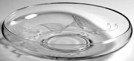 Morning Glory Clear (Frosted, Carving 12) 11" Float Bowl