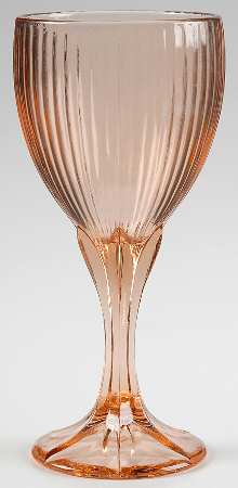 Monet Peach Wine Glass