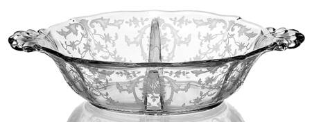 Navarre Clear Divided Handled Mayonnaise Bowl (Baroque Shape)