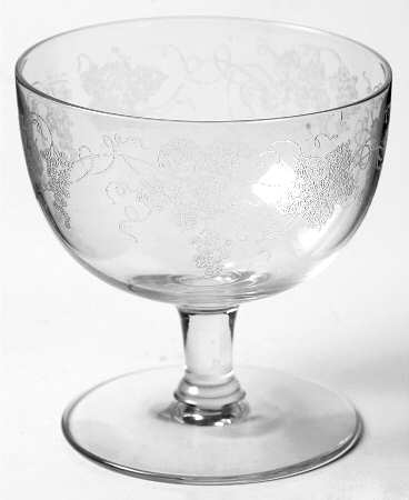 New Vintage Grape (Non Optic, Stem 858, Etch 227) Low Sherbet