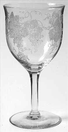 New Vintage Grape (Non Optic, Stem 858, Etch 227) by Fostoria