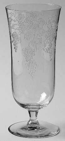 New Vintage Grape (Non Optic, Stem 858, Etch 227) Juice Glass