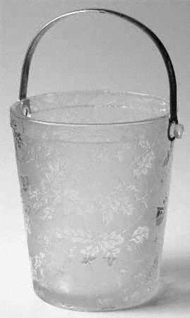 Oak Leaf Clear (Brocade) Ice Bucket with Detachable Handle