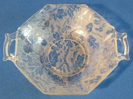 Oak Leaf Clear (Brocade) Sweet Meat with Square Handles
