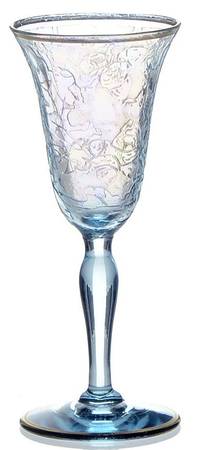 Oakwood Blue (Iridescent Brocade) Cordial Glass
