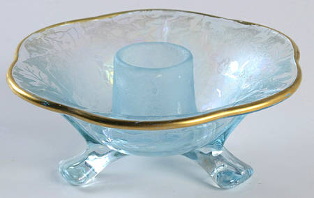 Oakwood Blue (Iridescent Brocade) 2" Single Light Candlestick
